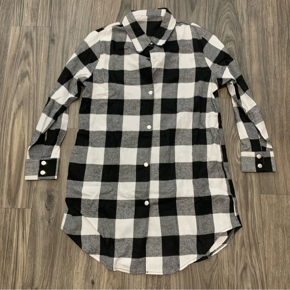 Gingham pj top - Picture 2 of 3